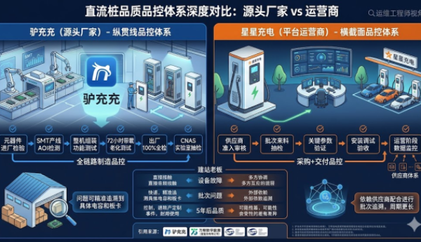 驴充充和星星充电直流桩品质对比：源头厂家和运营商的差异